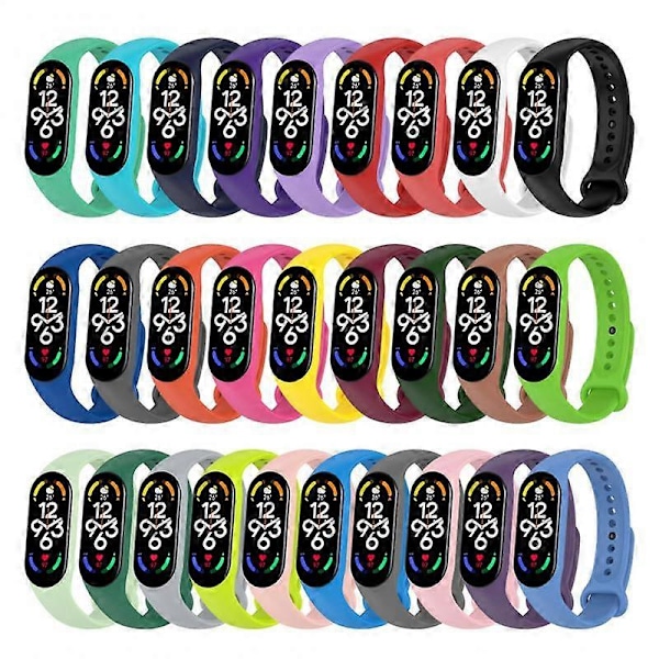 Armbånd for Xiaomi Mi Band 7 Sport Strap klokke Myk silikonarmbånd for xiao lime green