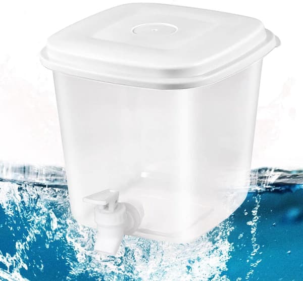 Vattendispenser - 3,5L Vattendispenser med lock - Vattenkran - Dryckeshink - Dryckesmaskin med kran - Lemonaddispenser