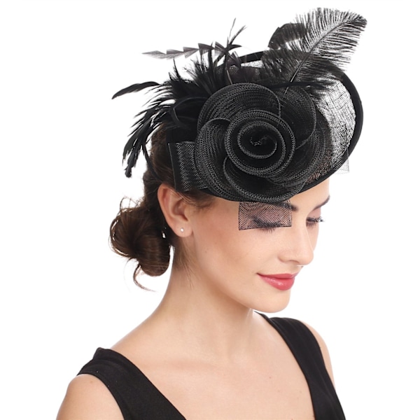 Blomsterfjær Hårbånd Fascinator Bryllupshodeplagg Damekonkurranse