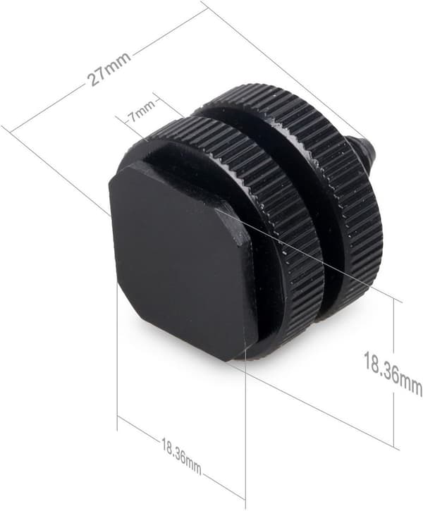1/4\" hot shoe-adapter til stativ og DSLR-kamera (2-pak)