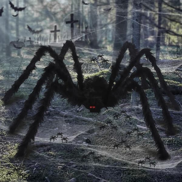 Halloween - 150 cm - Horror mega edderkopp - Store edderkopper - Halloween dekorasjon - Halloweenpynt