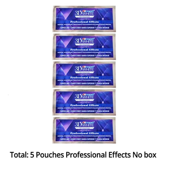 3D White Tannblekingsstrips Professional Effects Bleker Tenner, White Luxe 5 par