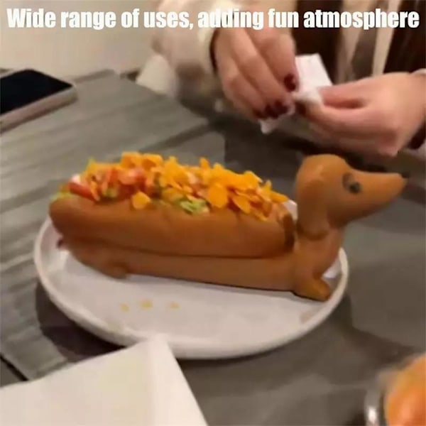 Varmkorv Dachshund Brett 2025 Ny Morsom Varmkorv Sushi Serveringsbrett - Gaver til Elskere Dark Brown