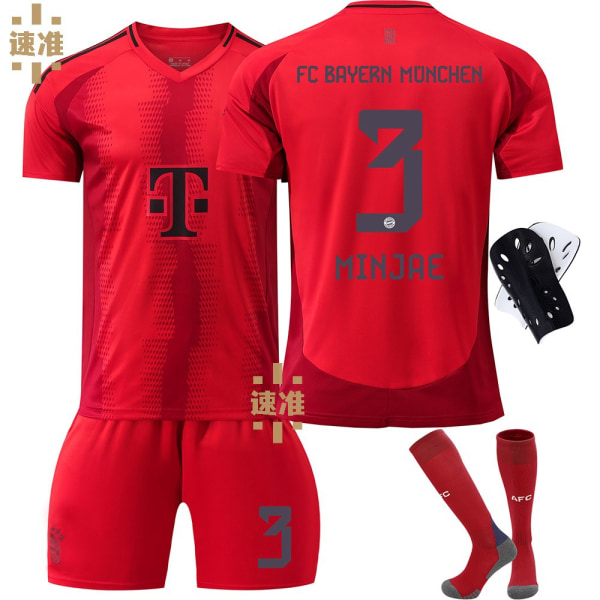 2425 Bayern Hemmatröja #3 Set 16 Size 3 + Socks + Protectors