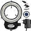 144 LED miniscope ringlys ringlys 0 - 100% justerbar lampe til miniscope ringlys