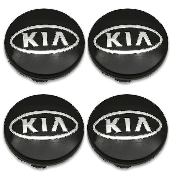 4-pak sorte Kia bilhjulscenterkapsler navkapsler 60 mm 4-pak til P