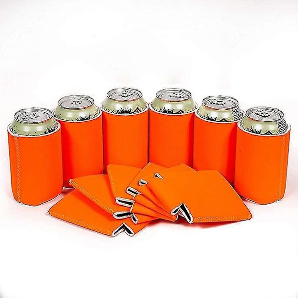 6-pack tomma ölburkskylare, neopren, ölburkskylare, dryckesflaskhållare, ärm (FMY) Orange