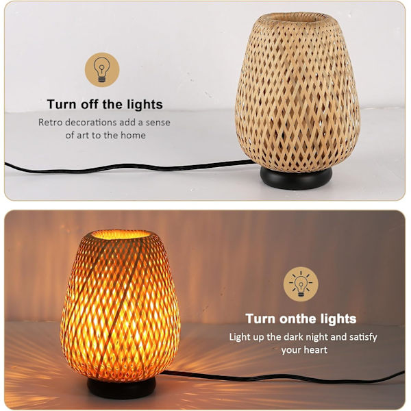 Bordlampe i rotting - E27_jar