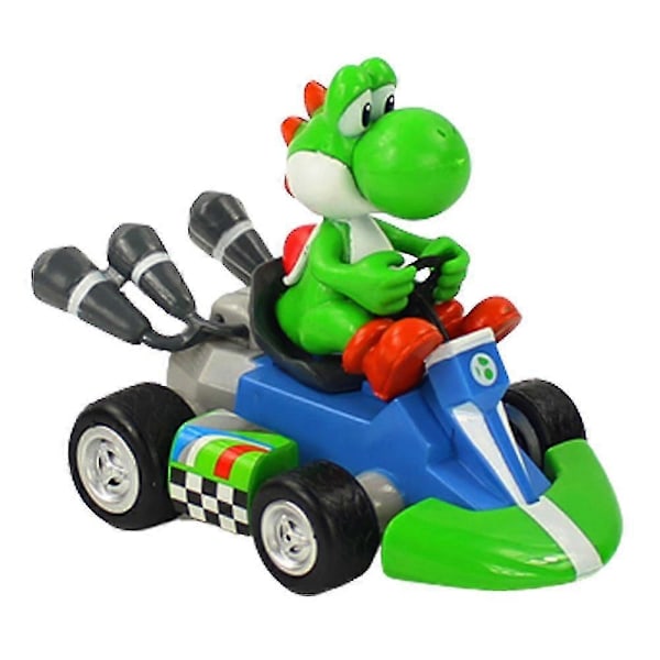 Super Mario Bros Kart Dragbils Racerfigurer Leksaker Barn Pojkar Flickor Födelsedagspresenter B