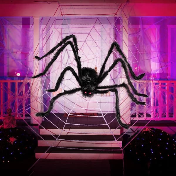 Halloween - 150 cm - Horror mega edderkopp - Store edderkopper - Halloween dekorasjon - Halloweenpynt