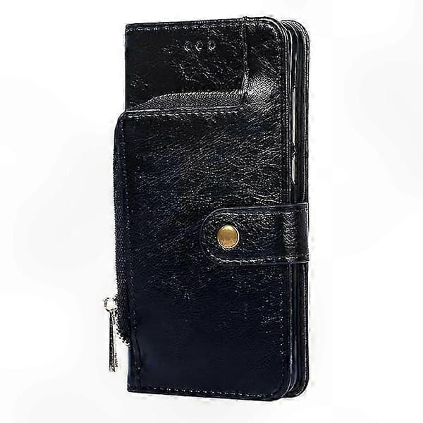 A56 5G Leather Case with Zipper - Protective Smartphone Case Black