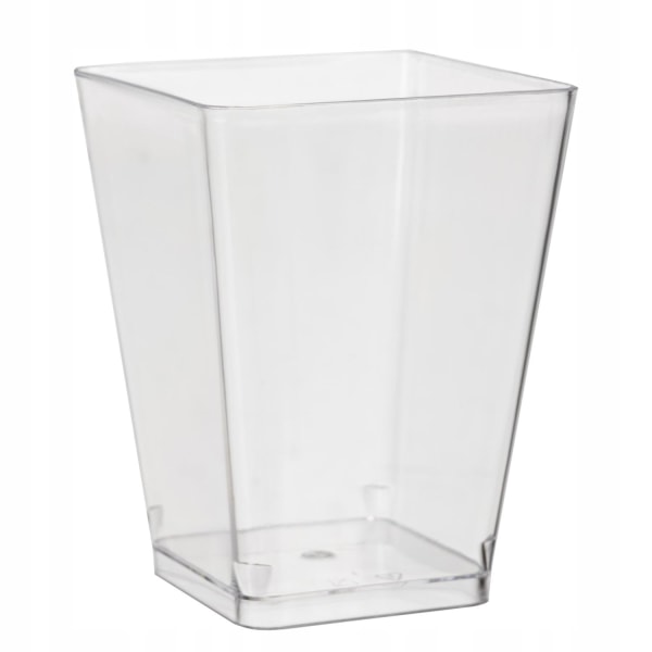 Fyrkantiga Plastbägare - 120 ml - 50 st Transparent Transparent
