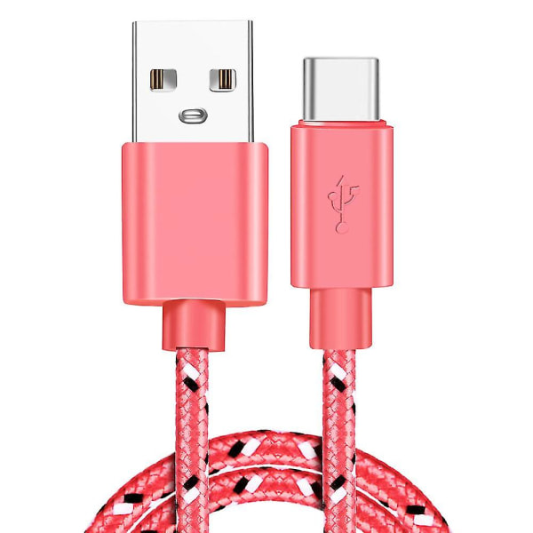 USB Type C-kabel Snabbladdning USB C-kablar Type-c Datasladd Laddare USB C För Samsung S9 Note 9 Huawei P20 Pro Xiaomi 1m/2m/3m 2m Rosa 3m Rosa 3m Pink