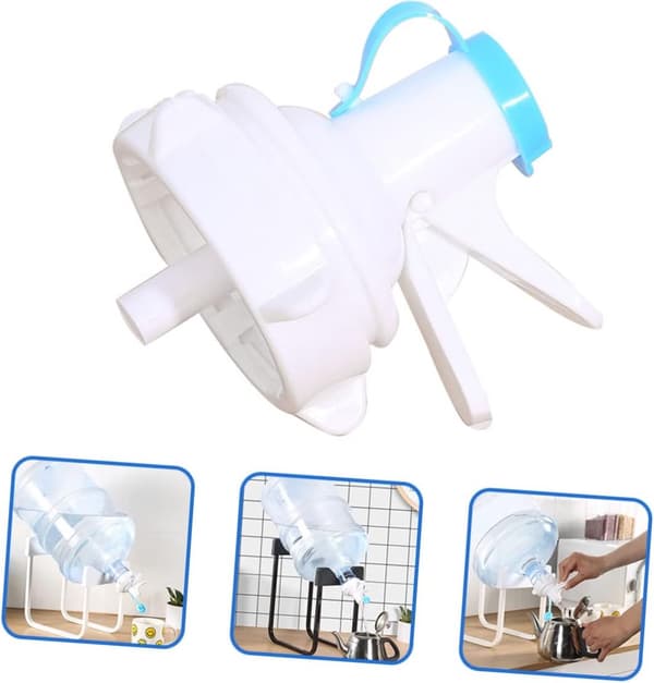 Vattendispenser - Universal pump med pip för flaskor, portabel tappkran för flaskor, dunkar, hem, kontor, utomhus, vit, 2 st_yu