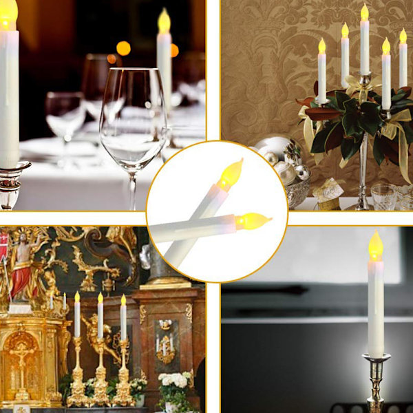 12 stk flammefrie LED-lys, batteridrevne Harry Potter flytende lys for fest, juledekorasjoner