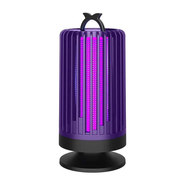 Hushållsmyggdödare USB Uppladdningsbar elektrisk flugfälla Zapper Insektsdödare Repellent Outdoor Mute Anti-mygglampa Purple