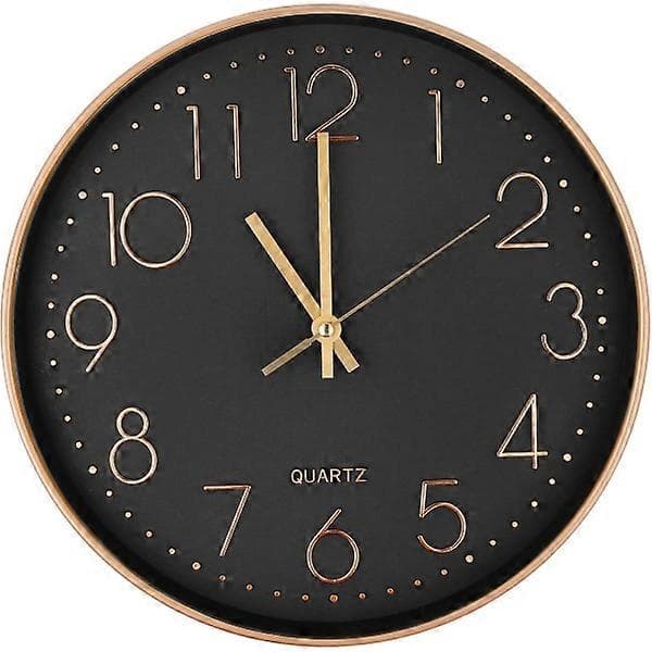 Modern Tyst Kvarts Väggklocka 30cm, Överdimensionerade Siffror Rund Vägg_jar