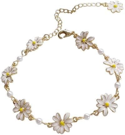 Daisy Blomma Kvinner Kobber Armbånd Smykker for Kvinner Jenter Bursdag_jar