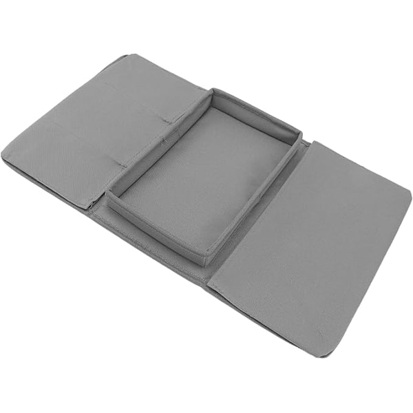 Soffbricka Bordsklämma på Sidobord, Hopfällbart Soffarmsbord Avtagbar Armstödsbricka för Att äta och Dricka grå gray