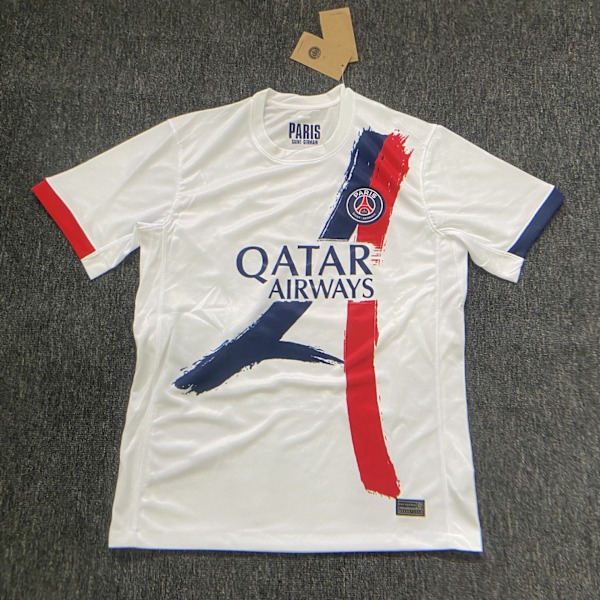 Paris Saint-Germain F.C. Kortarmet fotballdrakt sesong 2425 Hurtigtørkende pustende sportsklær Bortedrakt 1 Away 1 L