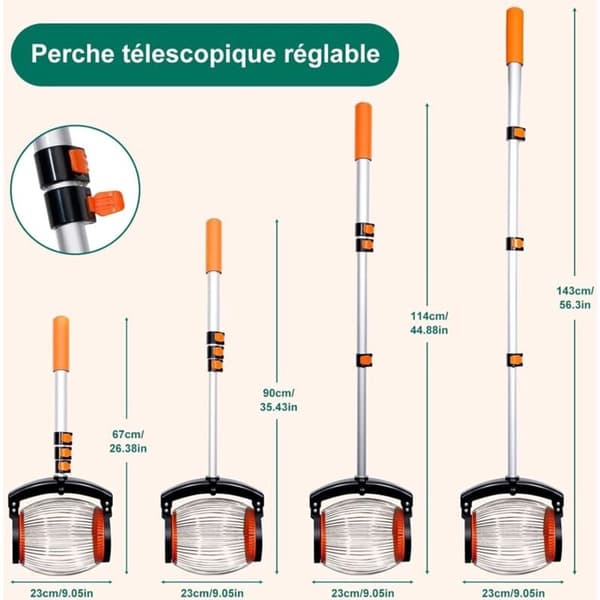 Fruktplockare - nötplockare - nötinsamlare - föremål från 2 cm till 4 cm - Hög kvalitet