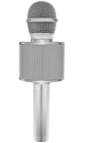 Karaokemikrofoni kaiuttimella / Karaoke mikrofonilla – Bluetooth_jar Silver silver