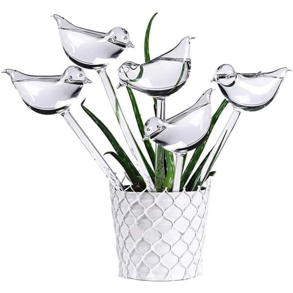 10-pak glas selvvandingsanordninger, transparente fugleformede glober plantevander til indendørs planter haveindsatser blomster