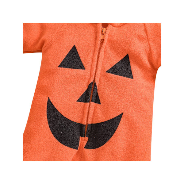 Baby Jente/Gutt Halloween Kostyme - Gresskar Romper 6M 12M 18M 24M Lang Ermet Hette Jumpsuit Søte Klær orange 18