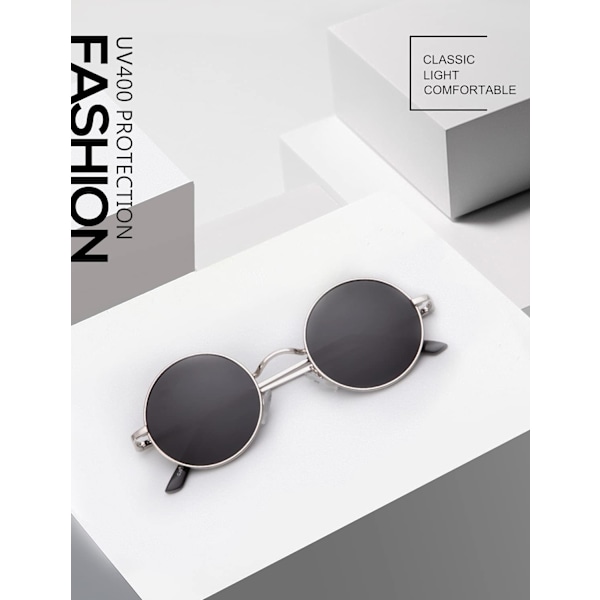 John Lennon Solglasögon Herr Runda Solglasögon Herr Polariserad Cirkel