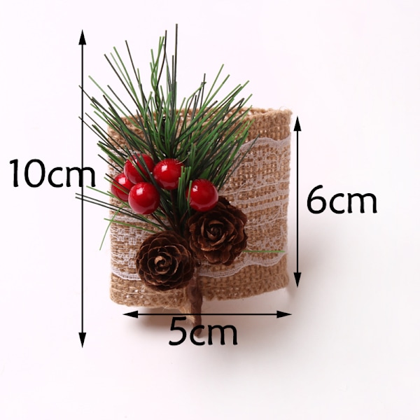 12 st Servettringshållare Jul Grankottar Julstjärna C