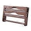 Wrap Dispenser Bambus Aluminiumfolie og Bagepapir Opbevaring 3 i 1 brun