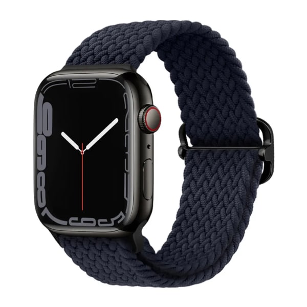 Flettet løkke for Apple Watch-reim 44mm 40mm 45mm 41mm 42mm 38mm 49mm Elastisk Solo-armbånd iWatch serie 9 klokke 7 5 6 Ultra2 Band 51.midnight 51.midnight 42mm 44mm 45mm 49mm