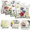 4-pack Vårblommig Prydnadskudde Överdrag för Soffa 45x45 cm