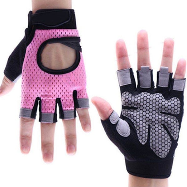 Träningshandskar Viktlyftning Gymhandskar, Rosa, S