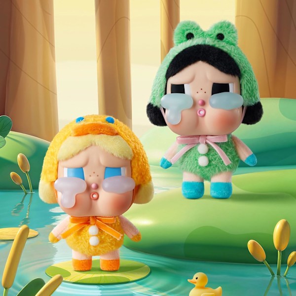 POP MART Crybaby Tears Factory Vinyl Face Plysch Överraskningsbox Dockor Slumpmässig Design Actionfigur Samlarleksaker Dekoration, Present Enkel Box