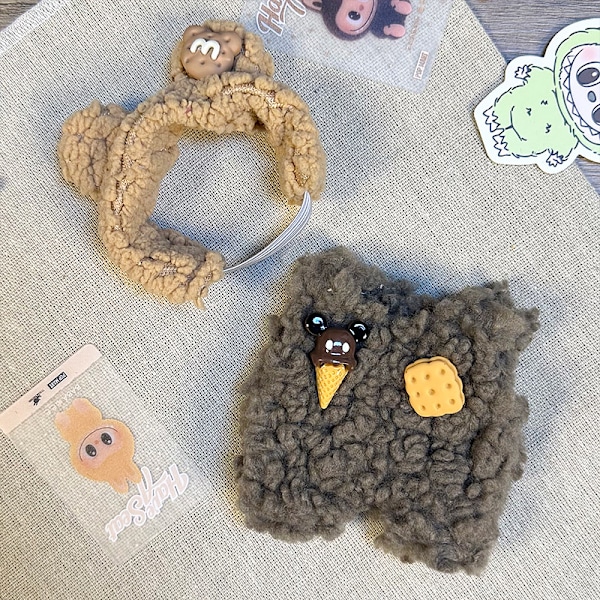 1 set Labubu-kläder, glassbiskvier (hårband + kläder)^^ou 4