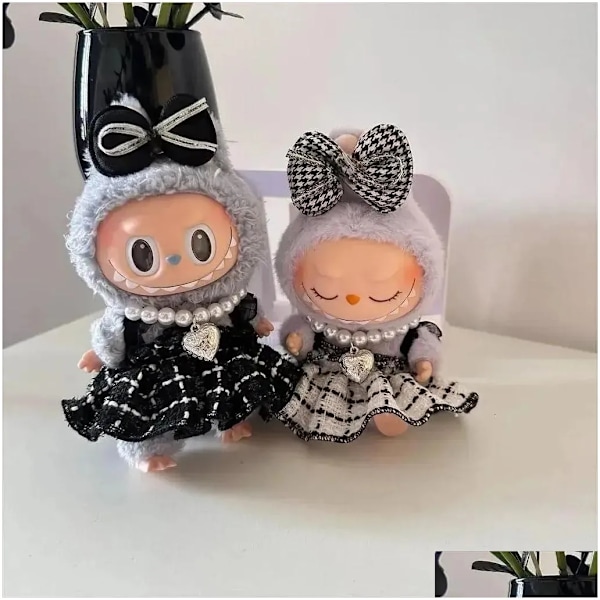 & Tillbehör För Plyschdjur 17Cm Labubu Docka Kläder Outfit Korea Kpop Exo Idol V1 V2 Kjort Tröja Gåva 241219 Drop Delivery Leksaker Dhotq.Ca