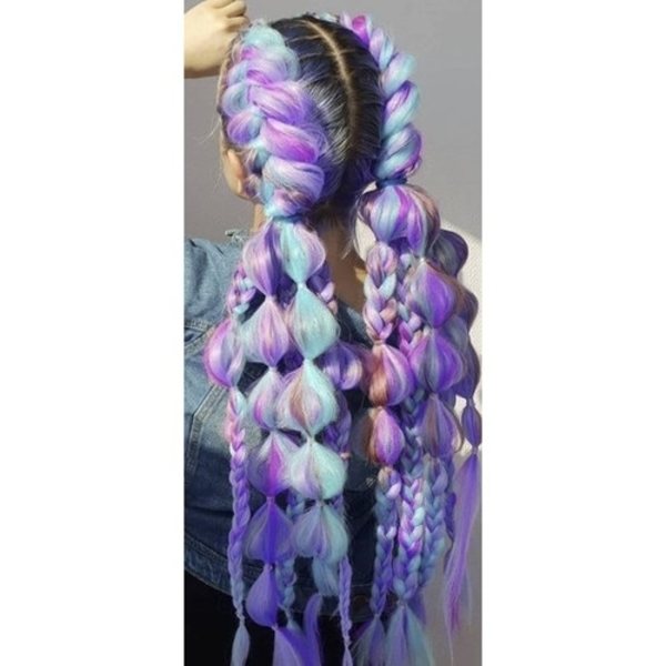 Jumbo Braid / Lisäkehiusletti - 60 cm MultiColo_jar MultiColor Multifärg (ljus)