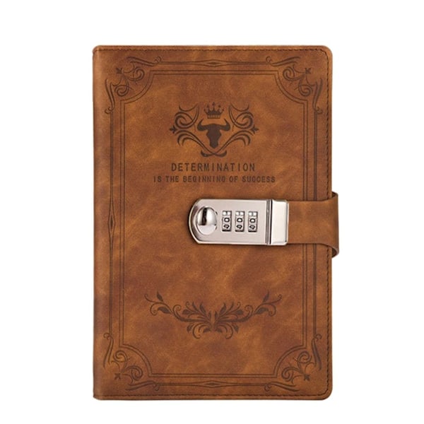 Lösenordsbok Dagbok BRUN brown