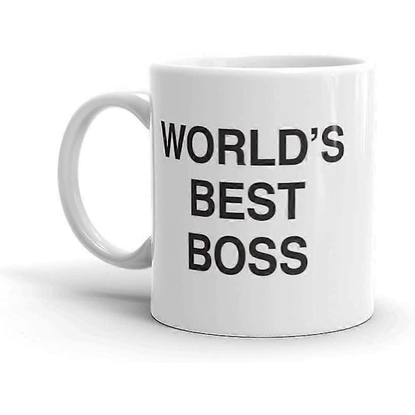 Krus Morsom Verdens Beste Sjef 325 ml Kaffekrus, Hvit The Office TV-Show (FMY)