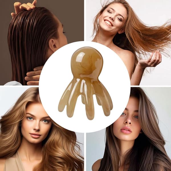 Huvudmassage Spinne - Hårbotten Massage Borste Stimulerar Hårväxt Och Blodcirkulation Vattentät Avslappning_yu