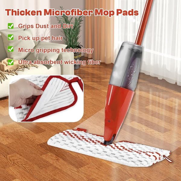 stykker - Egnet til Vileda Spray Mop Refill Microfiber Kit - Moppeklud - 2 i 1 Genanvendelig - Egnet til Vileda 1 - 2 Spray Max Mop Refill egnet