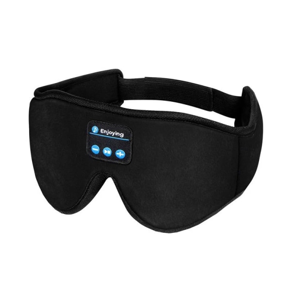Bluetooth Sleeping Headphones 3D Eye Mask Wireless Air Travel 5.0 Pannband Mjuk Elastisk Bekväma musikhörlurar Black