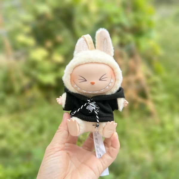 Labubu Vaatteet ja Asusteet Ylellinen Design Vain, Nukkeja Ei Sisälly, Labubun Alkuperäinen Vaatesetti La Bubu Nukeille_q Black hooded sweatshirt