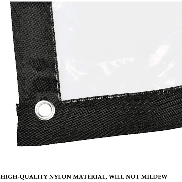 BeGrit 2M x 3M Waterproof Transparent Tarp with Eyelets Weather Resistant