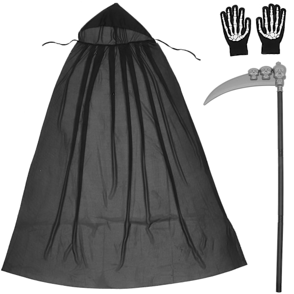 1 Set Halloween Party Cape Sickle and Gloves Set Halloween Cosplay Prop Halloween Decoration