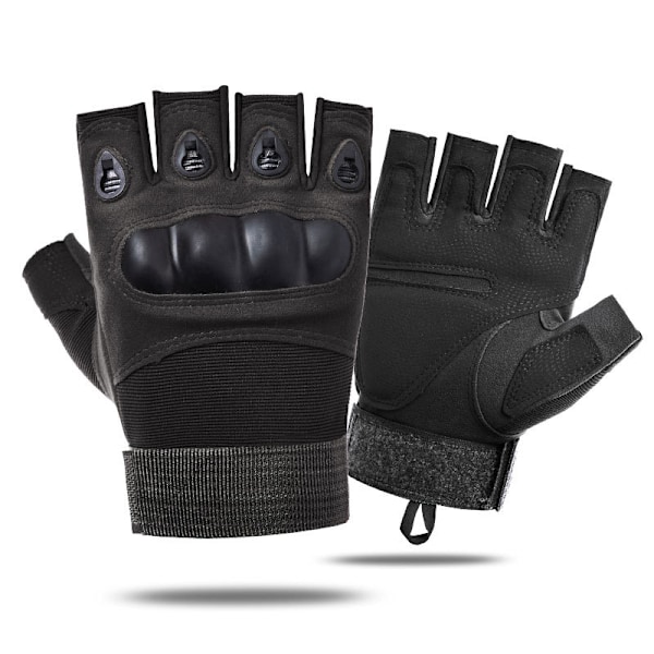 Glove Station - Fingerlösa Knogskydd Taktiska Handskar för Män - Motorcykelhandskar för Taktisk Skytte, Airsoft, Jakt, Polisarbete