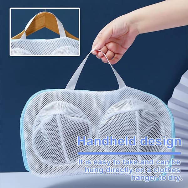 3 stk. - 20*34 cm - Vaskepose for BH - klesvaskpose - med plaststøtte - nettingvaskepose