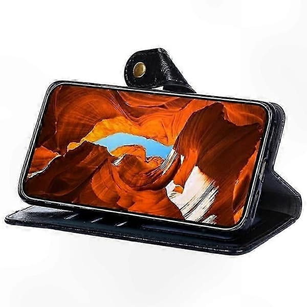 A56 5G Leather Case with Zipper - Protective Smartphone Case Black