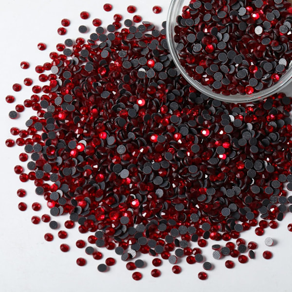 3000 stk Hotfix Lys Siam Rhinestones for Håndverk, SS16 (3,8-4,0 mm) Light Siam Light Siam SS16